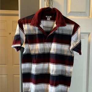 Boys Striped Polo Shirt Size 10/12
